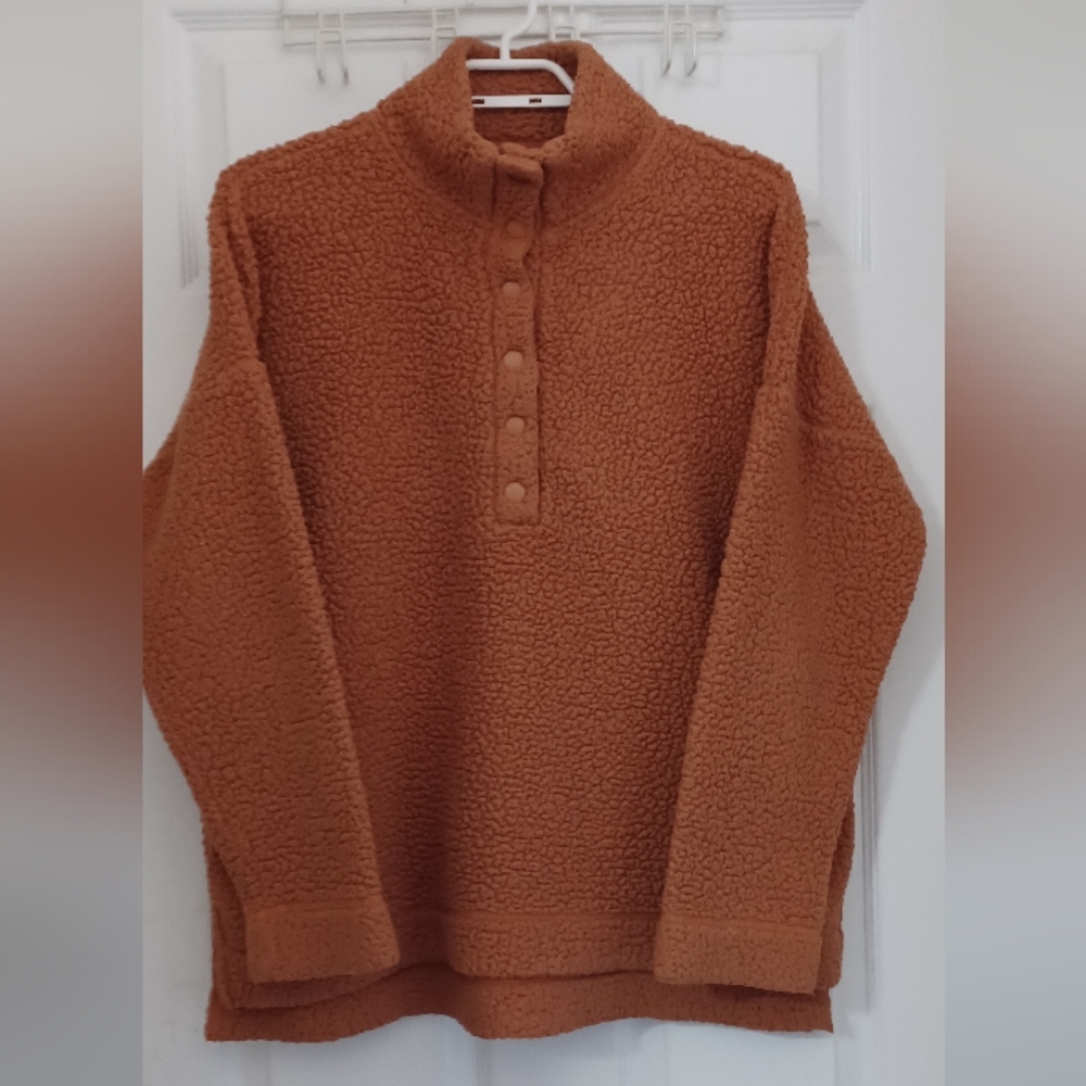 Aerie Warm Tan Fleece Pullover